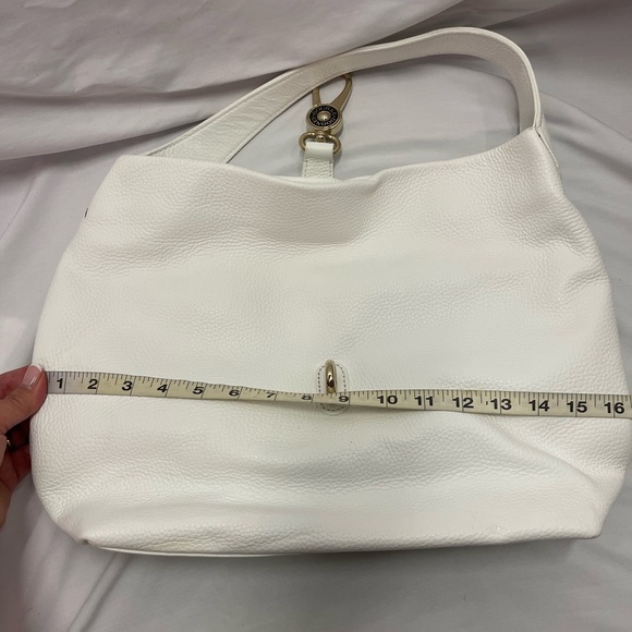 Dooney & Bourke White Hobo Pebble Bag with Gold Hardware - Picture 11 of 16